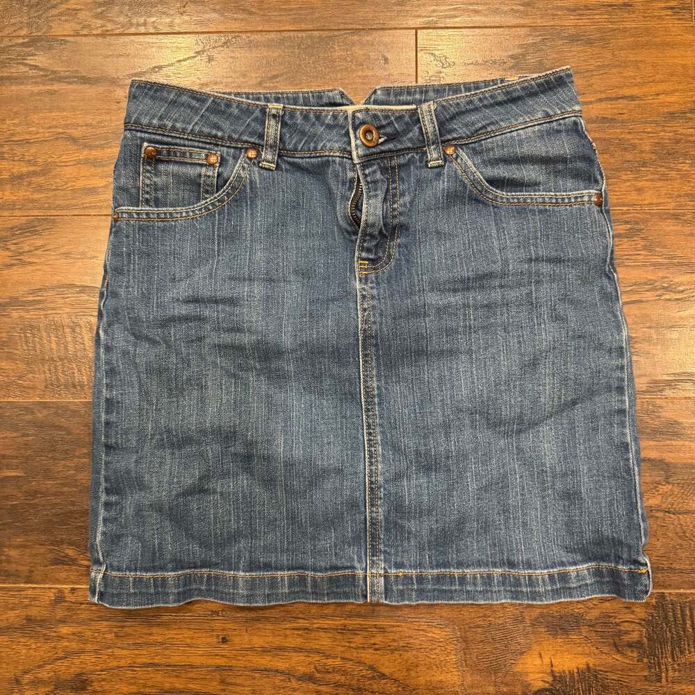 GAP Jeans Stretch Medium Wash Denim Mini Skirt